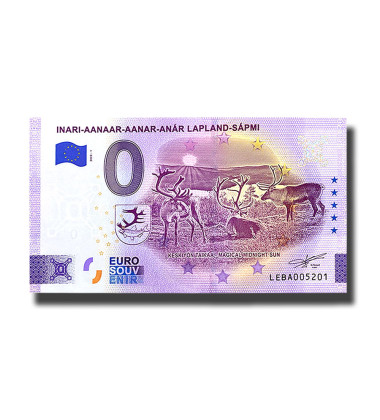 0 Euro Souvenir Banknote Inari-Aanaar-Aanar-Anar Lapland-Sapmi Finland LEBA 2023-1