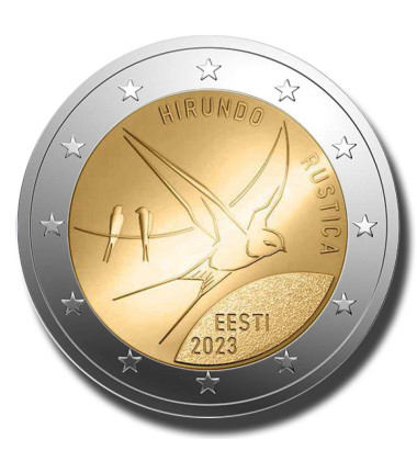 2023 Estonia The Barn Swallow 2 Euro Coin