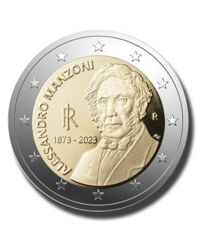2023 Italy 150th Anniversary of Death of Alessandro Manzoni 2 Euro Coin