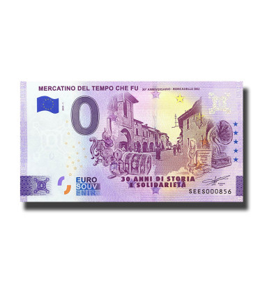 0 Euro Souvenir Banknote Mercatino Del Tempo Che Fu Italy SEES 2023-1