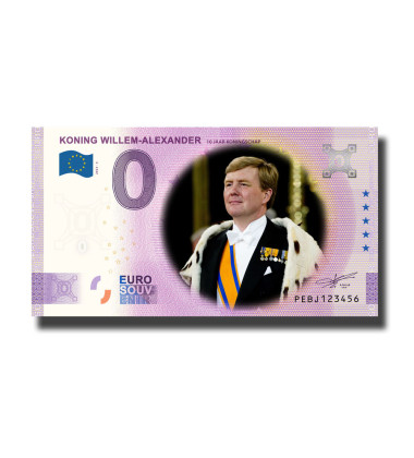 0 Euro Souvenir Banknote Koning Willem-Alexander Colour Netherlands PEBJ 2023-4