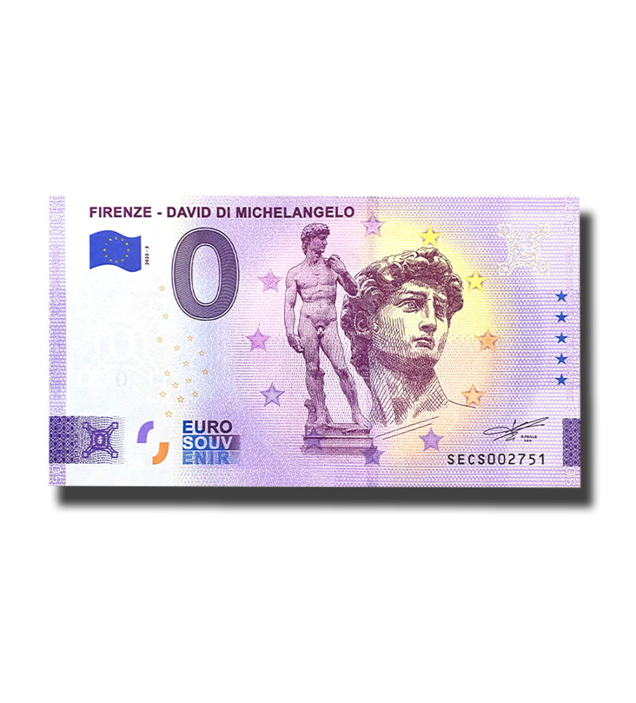 0 Euro Souvenir Banknote Firenze - David Di Michelangelo Italy SECS 2023-3