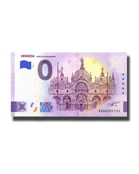 0 Euro Souvenir Banknote Venezia - Basilica Di San Marco Italy SEDE 2023-2
