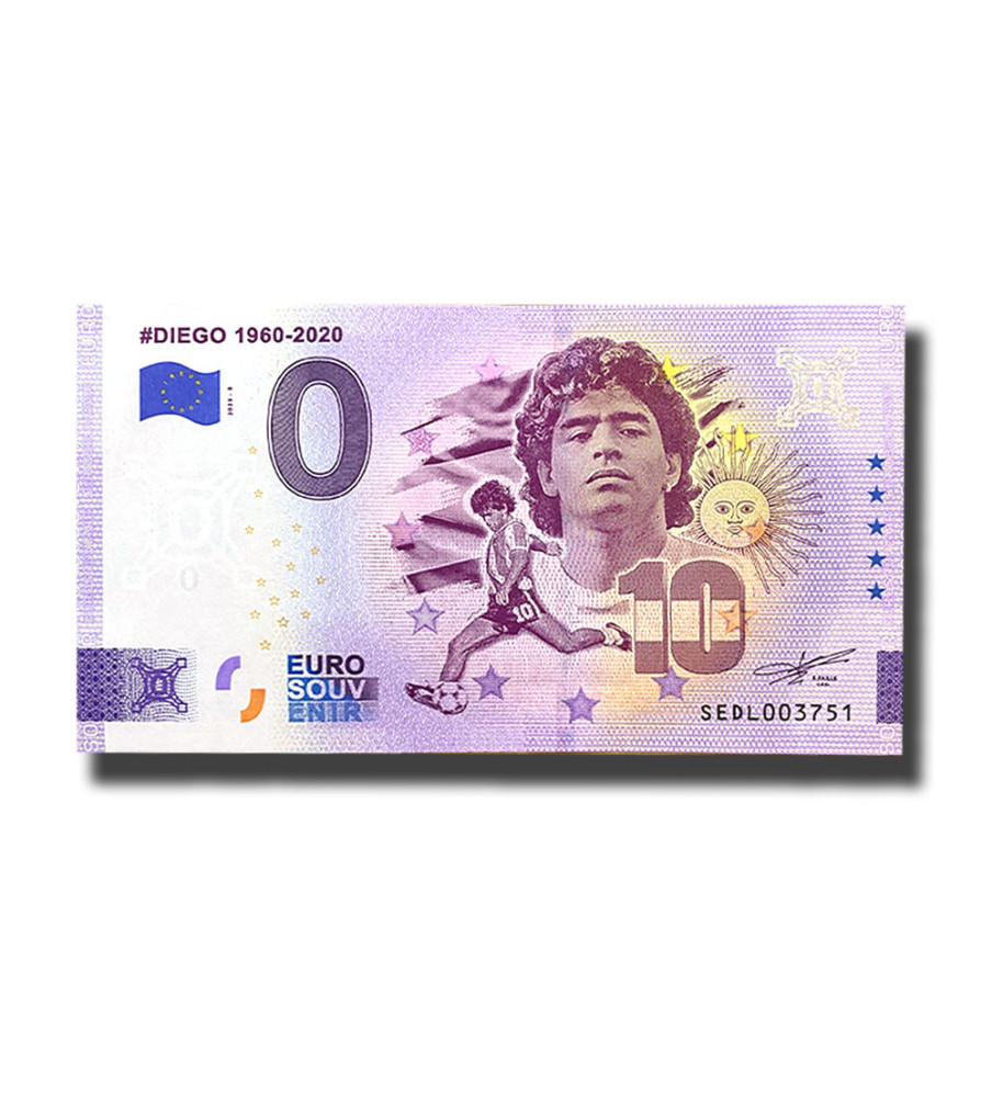 0 Euro Souvenir Banknote Diego 1960 - 2020 Italy SEDL 2023-3