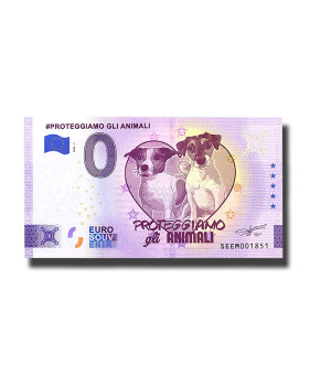 0 Euro Souvenir Banknote Proteggiamo Gli Animali Italy SEEM 2023-1