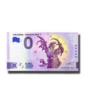 0 Euro Souvenir Banknote Vulcania - Dragon Ride 2 France UEAF 2023-6