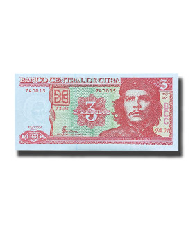 2004 Cuba CHE GUEVARA 3 Pesos Banknote Uncirculated