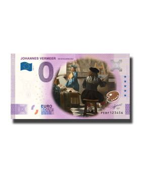 0 Euro Souvenir Banknote Johannes Vermeer Colour Netherlands PEBF 2023-7