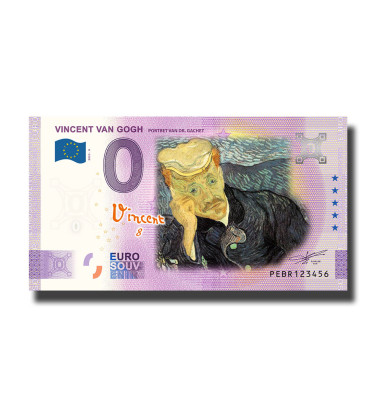0 Euro Souvenir Banknote Vincent Van Gogh Colour Netherlands PEBR 2023-8