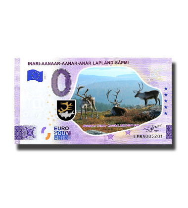 0 Euro Souvenir Banknote Inari-Aanaar-Aanar-Anar Lapland-Sapmi Colour Finland LEBA 2023-1