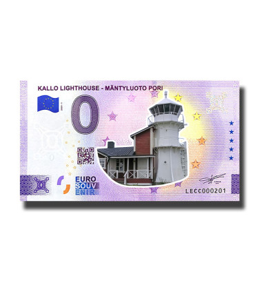 0 Euro Souvenir Banknote Kallo Lighthouse - Mantyluoto Pori Colour Finland LECC 2023-1