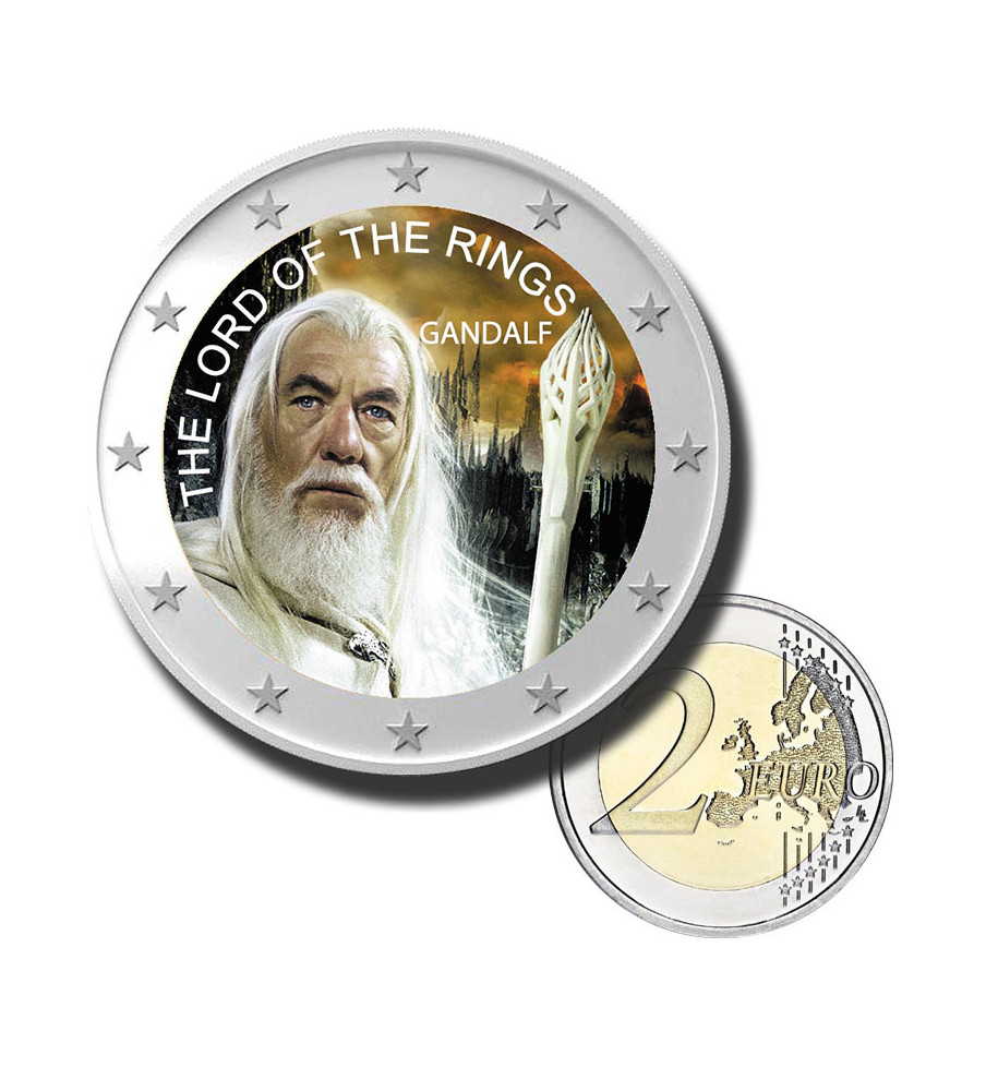 2 Euro Coloured Coin Cinema Film Series - The Lord Of The Rings - Gandalf