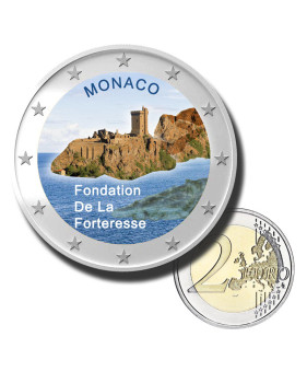 2 Euro Coloured Coin Monaco - Fondation De La Forteresse