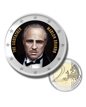 2 Euro Coloured Coin The Godfather - Marlon Brando