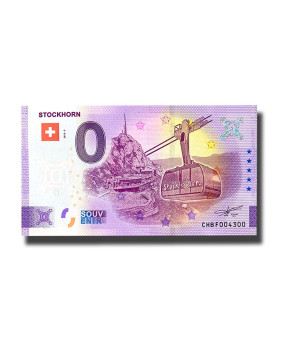 0 Euro Souvenir Banknote Stockhorn Sweden Switzerland CHBF 2023-2