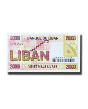 2019 Lebanon 20000 Livres Banknote Liban Uncirculated