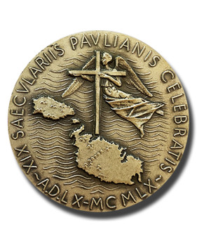 1960 Malta 1,900 Anniversary of St Paul's Shipwreck Medal
