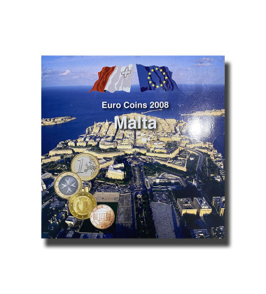 2008 Malta Euro Coins Full Set of Certification Coins from 1 cent to 2 euro