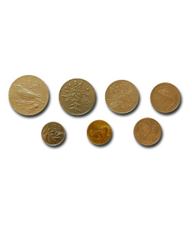 1986 Malta Decimal Coin Set Used Copper Nickel