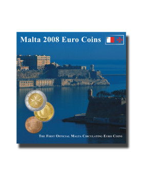 2008 Malta Euro Coin Set of 8 Coins Uncirculated