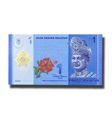 2011 Malaysia 1 Ringgit Polymer Banknote Colonel Seri Paduka, P-51a Uncirculated