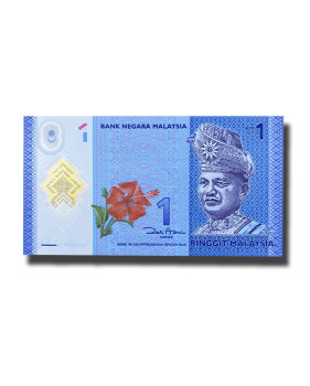 2011 Malaysia 1 Ringgit Polymer Banknote Colonel Seri Paduka, P-51a Uncirculated