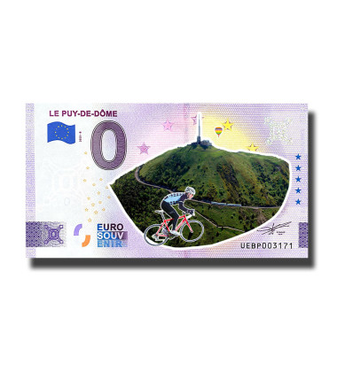 0 Euro Souvenir Banknote Le Puy-De-Dome Colour France UEBP 2023-8
