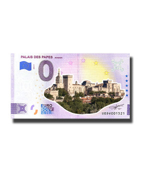 0 Euro Souvenir Banknote Palais Des Papes Colour France UEDV 2023-9