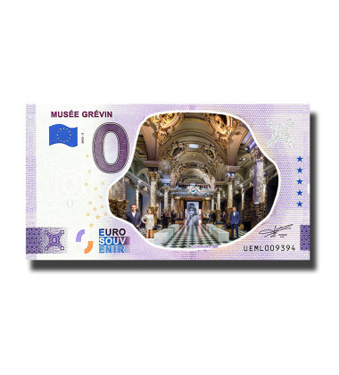 0 Euro Souvenir Banknote Musee Grevin Colour France UEML 2023-2