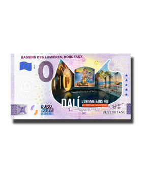 0 Euro Souvenir Banknote Bassins Des Lumieres Colour France UESC 2023-4