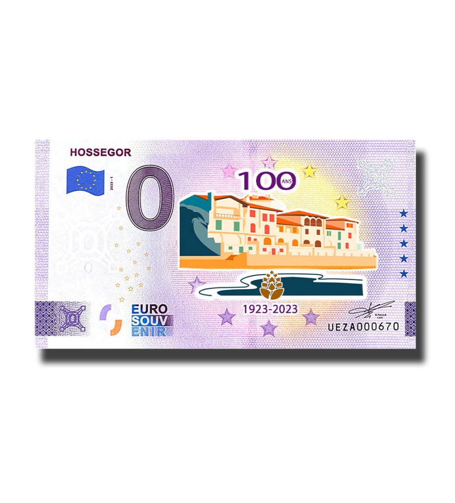 0 Euro Souvenir Banknote Hossegor Colour France UEZA 2023-1