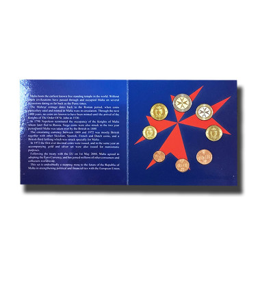 2008 Malta Euro Coin Set of 8 Coins Uncirculated