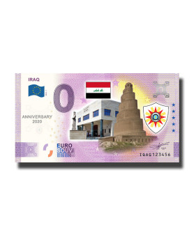 Anniversary 0 Euro Souvenir Banknote Iraq Colour Republic of Iraq IQAG 2022-1