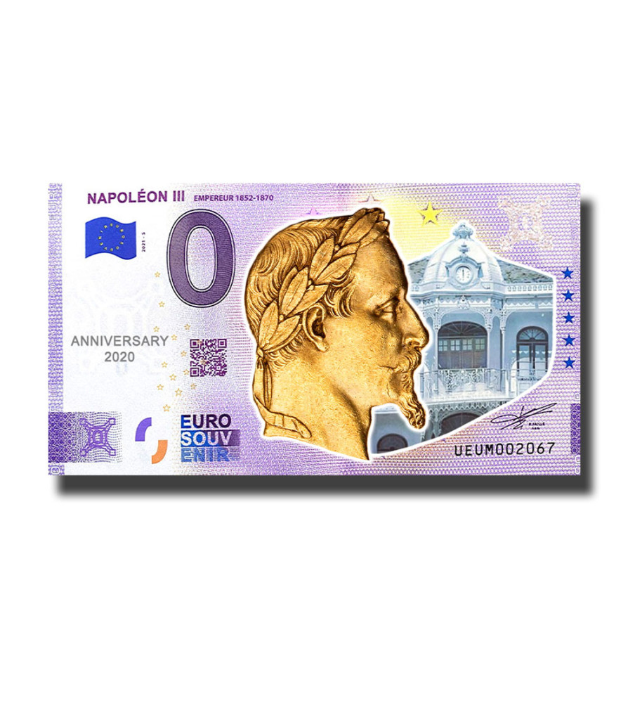 Anniversary 0 Euro Souvenir Banknote Napoleon III Colour France UEUM 2021-5