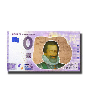 0 Euro Souvenir Banknote Henri IV Colour France UEUM 2021-9