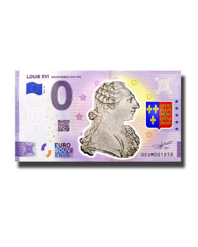 0 Euro Souvenir Banknote Louis XVI Colour France UEUM 2021-10