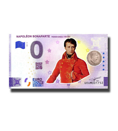 0 Euro Souvenir Banknote Napoleon Bonaparte Colour France UEUM 2022-16