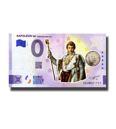 0 Euro Souvenir Banknote Napoleon Ier Colour France UEUM 2022-17