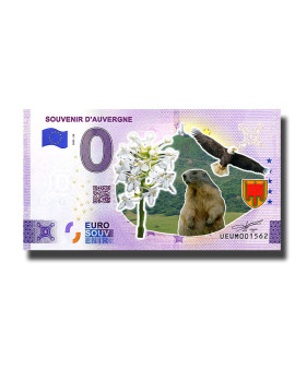 0 Euro Souvenir Banknote Souvenir D' Auvergne Colour France UEUM 2022-20