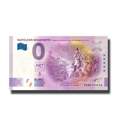 Anniversary 0 Euro Souvenir Banknote Napoleon Bonaparte Netherlands PEBK 2021-1