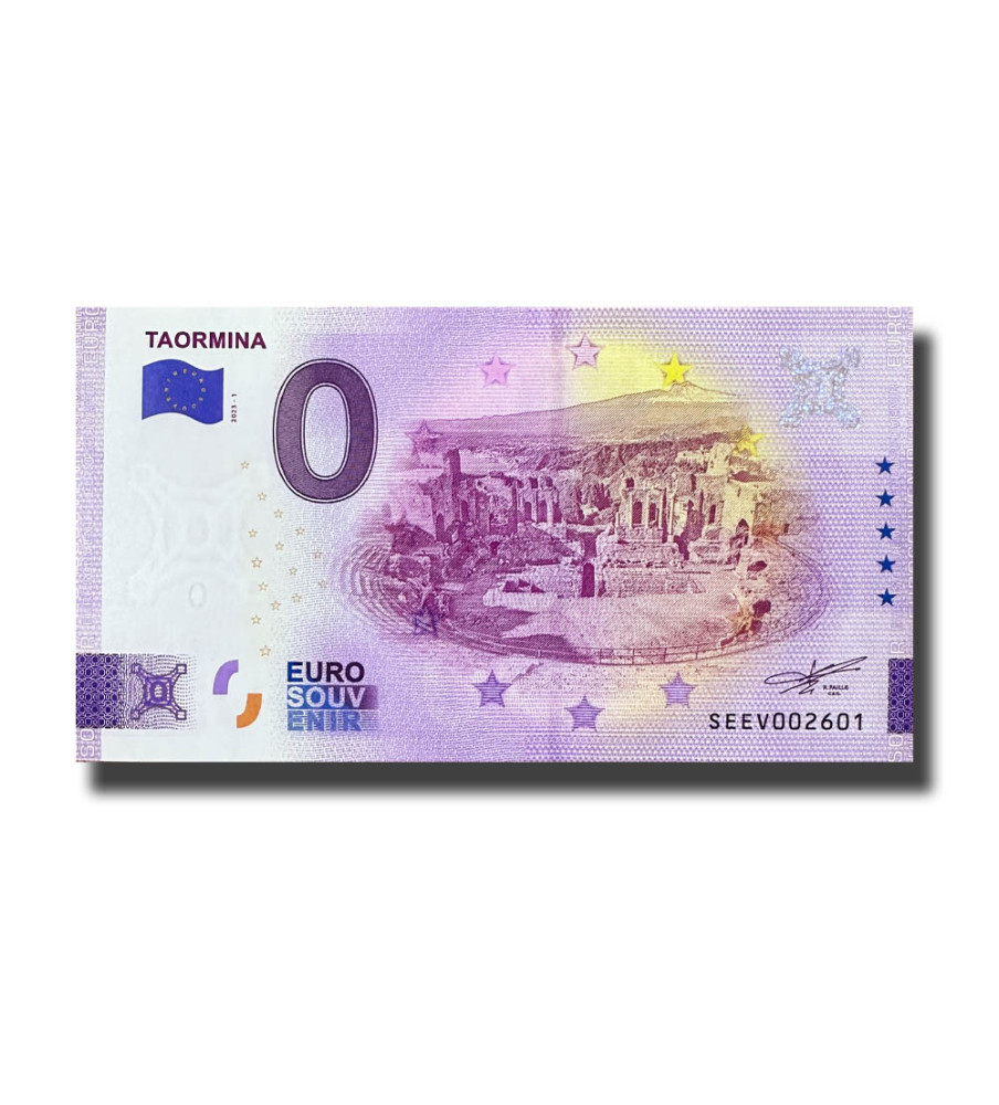 0 Euro Souvenir Banknote Taormina Italy SEEV 2023-1