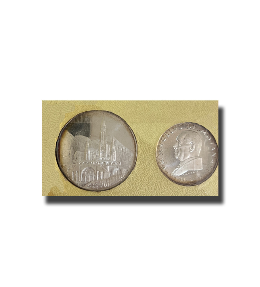 1986 Malta SMOM Silver Coin Set of 2 Order of Malta in Red Folder 1986 Malta SMOM Silver Coin Set of 2 Order of Malta in Red Folder