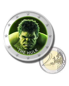 2 Euro Coloured Coin Superhero - Hulk