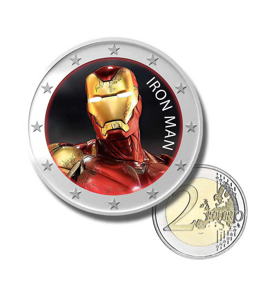 2 Euro Coloured Coin Superhero - Iron Man