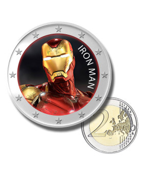 2 Euro Coloured Coin Superhero - Iron Man