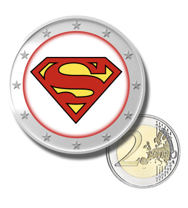 2 Euro Coloured Coin Superhero - Superman
