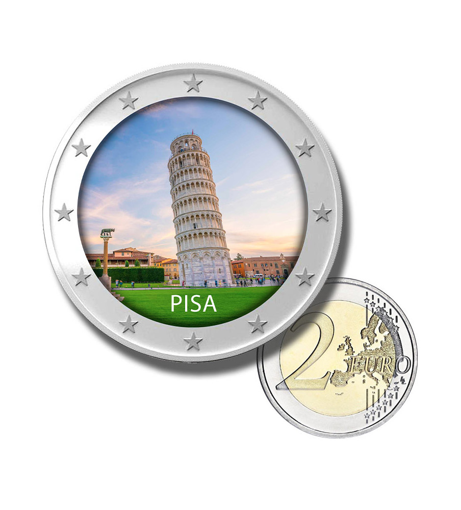 2 Euro Coloured Coin Pisa