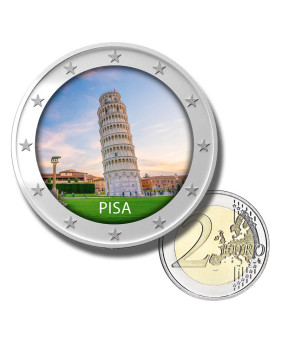 2 Euro Coloured Coin Pisa