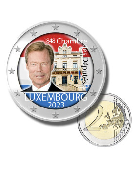 2 Euro Coloured Coin 2023 Luxembourg Chamber of Deputies