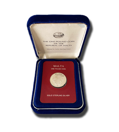 1979 MALTA END OF MILITARY FACILITIES - LM 1 SILVER COIN PROOF SILVER